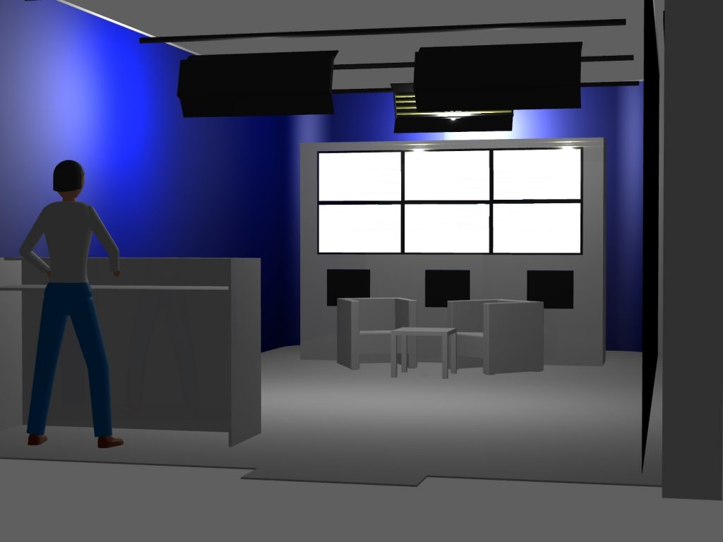 3D renders for training and webinar room